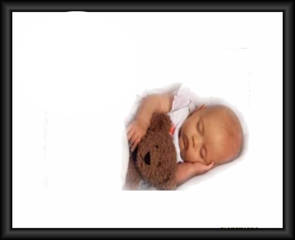 Bébé  dors Photo frame effect