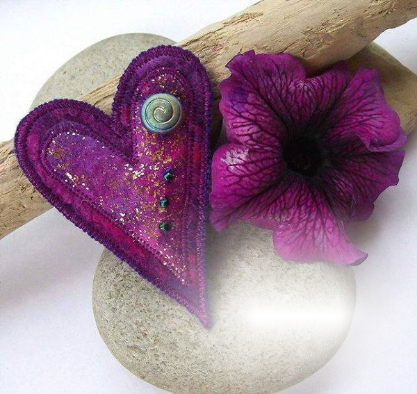 coeur violet Фотомонтажа