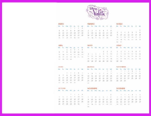 Violetta calendario 2014 Fotomontagem