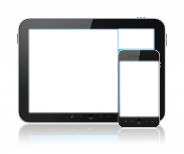 tablet+celular Photomontage