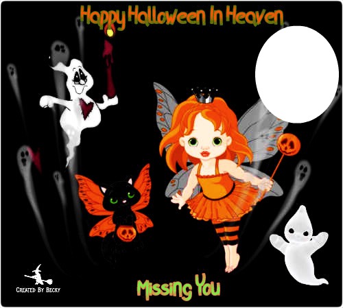 happy halloween in heaven Montage photo