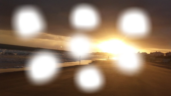coucher du soleil sur Jard sur mer Photo frame effect
