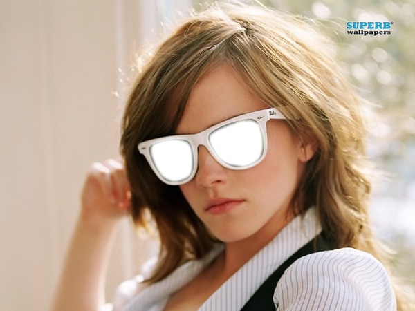 Emma Watson avec ses lunettes de soleil Fotomontaža
