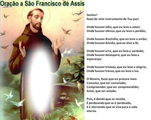 oração São Francisco Φωτομοντάζ