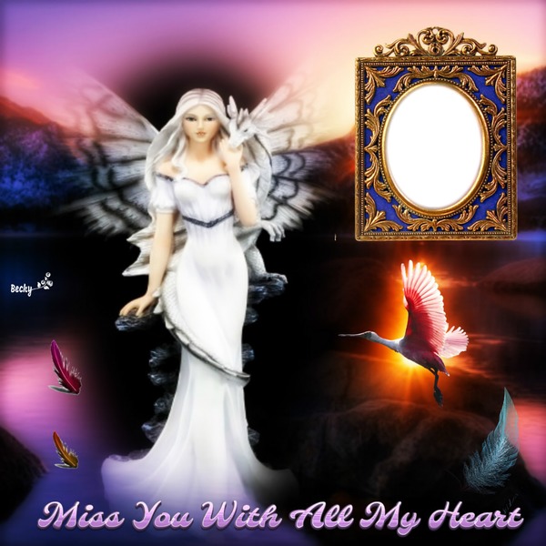 MISSING YOU WITH ALL OF MY HEART Photo frame effect