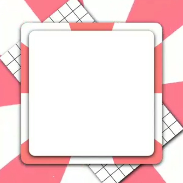 marco bicolor rosado y blanco, una foto. Montaje fotografico