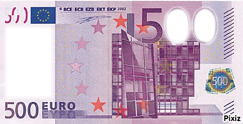 500 euro Photo frame effect