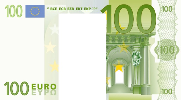 100 Euro Fotomontagem