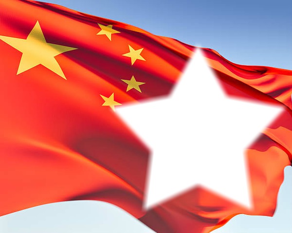 China flag Photomontage