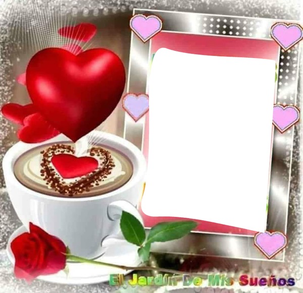 cafe y corazon Photo frame effect