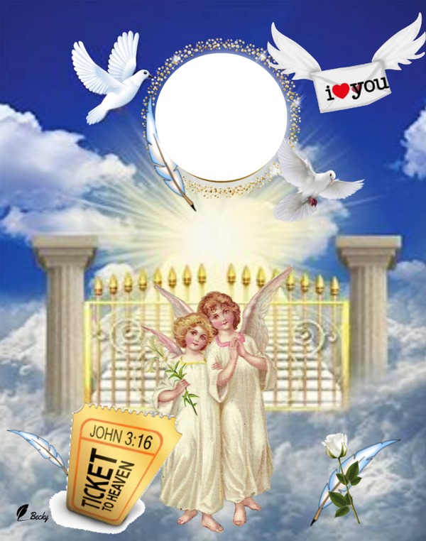 one way ticket to heaven Photo frame effect