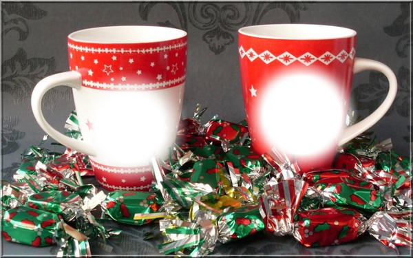 Tasses de Noël Photo frame effect