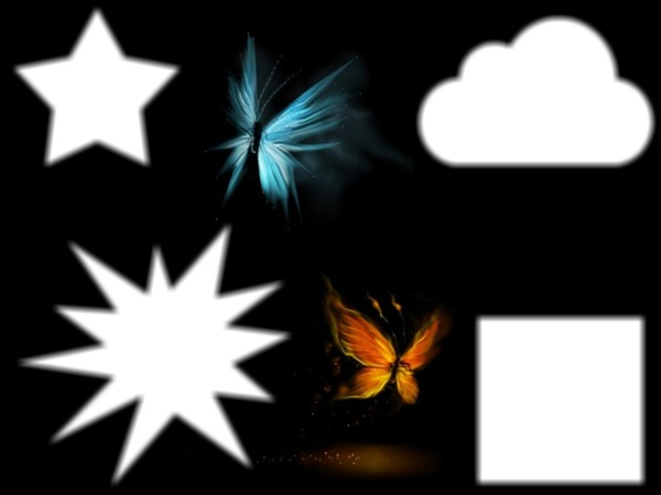 les papillons bleu et orange Fotomontáž