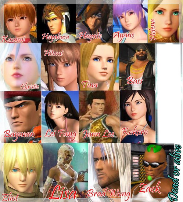 dead or alive 4 personnage Fotomontage