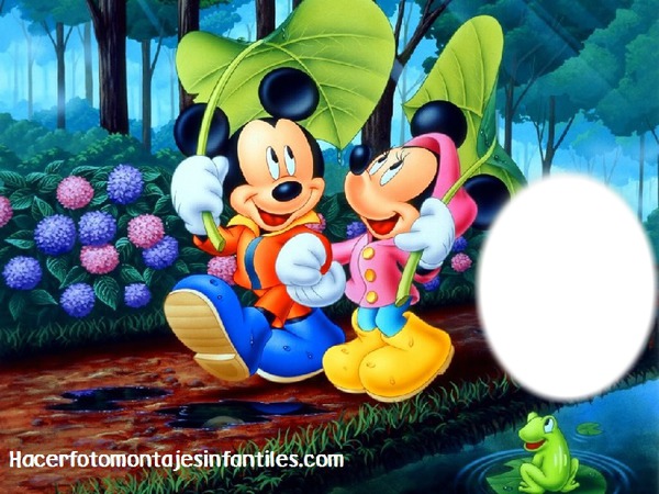 Mickey y Minie Fotomontaggio