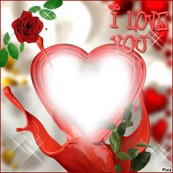 love you Photo frame effect