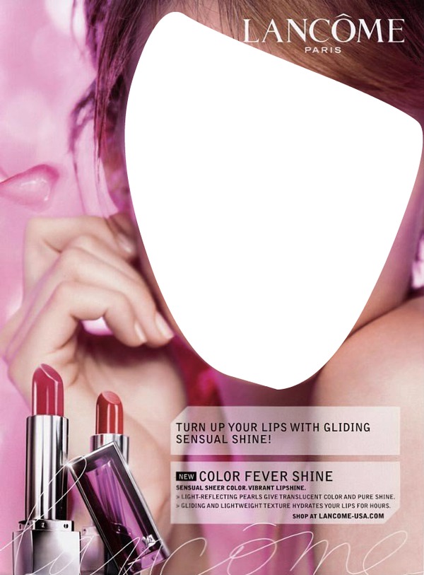 Lancome Color Fever Shine Advertising Photo frame effect