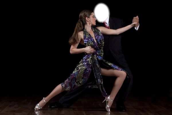 danseurs de tango. Photo frame effect