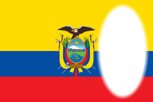 Bandera de Ecuador Montaje fotografico