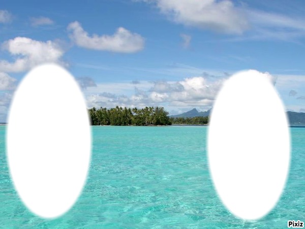 mer de jamaique Photo frame effect