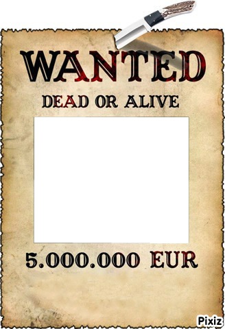 Wanted 1 photos Photo frame effect