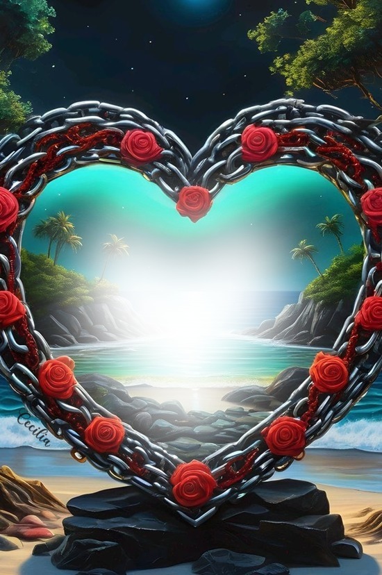 Cc Corazón De Rosas Photo Frame Effect Pixiz
