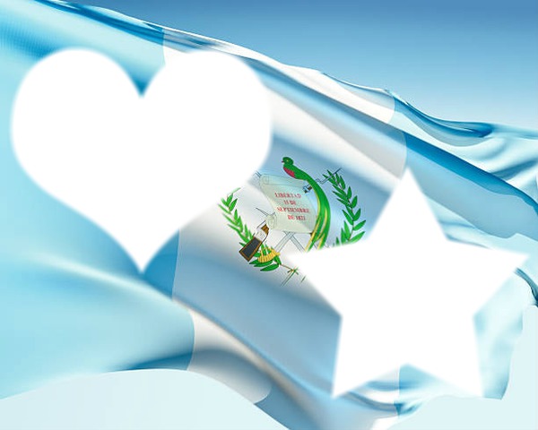 Bandera de Guatemala フォトモンタージュ