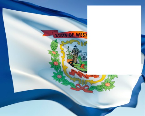 West Virginia flag Fotomontáž