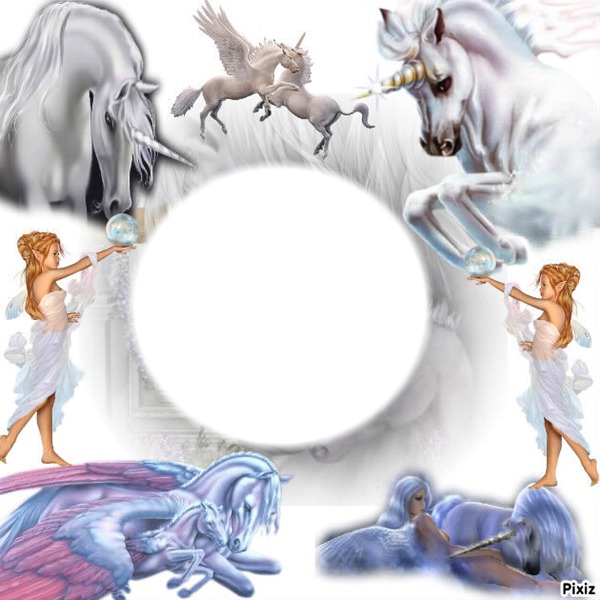 Unicorn & angel Photomontage