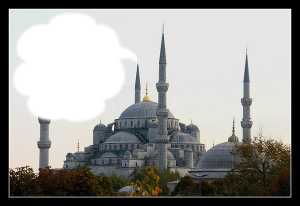 mosquée bleu Montaje fotografico