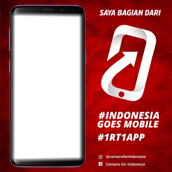 Indonesia Goes Mobile Photo frame effect