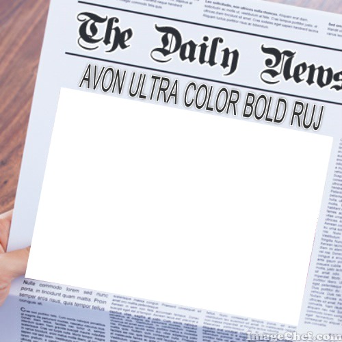 Avon Ultra Color Bold Ruj Daily News Fotomontáž