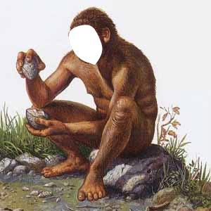 pon tu foto en este hominido Fotomontáž