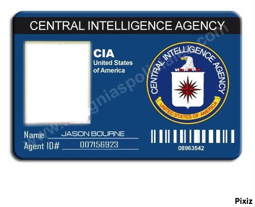 badge CIA フォトモンタージュ