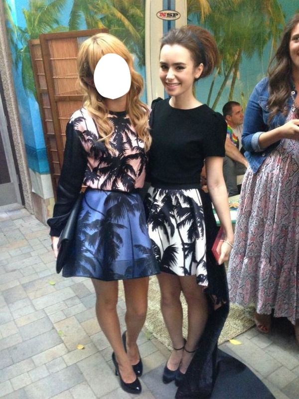Selfie with Lily Collins Photomontage