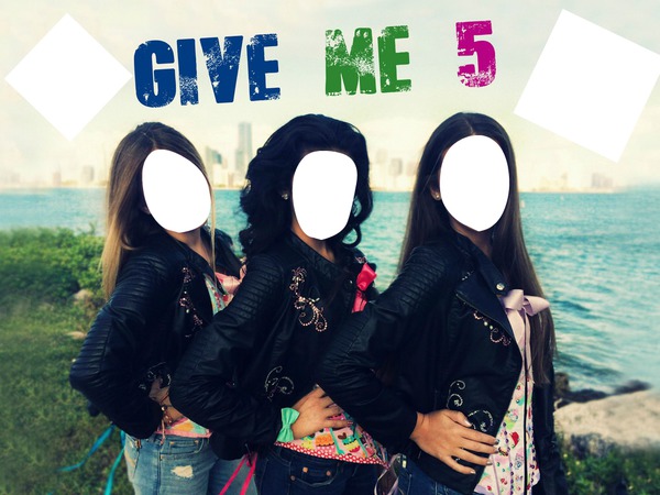 give me five Fotomontāža