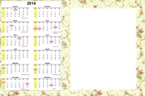 Calendario 2014 Fotoğraf editörü