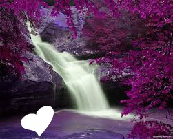cascade violette Fotomontáž