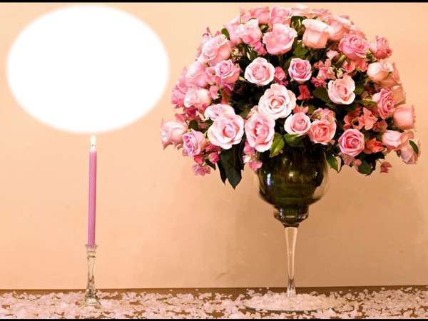 bouquet de fleurs Photo frame effect