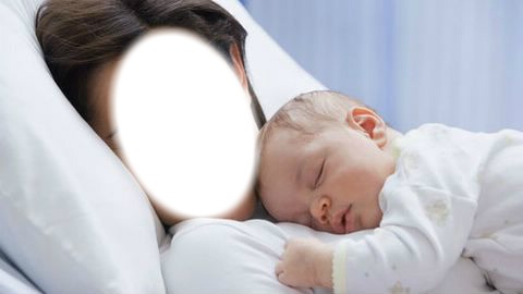 hamile kadın ve bebek Photomontage