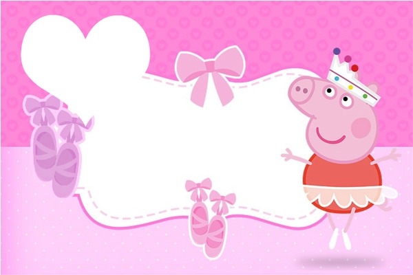 Convite  Peppa Pig Fotomontaż
