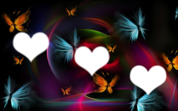 three hearts Fotomontage