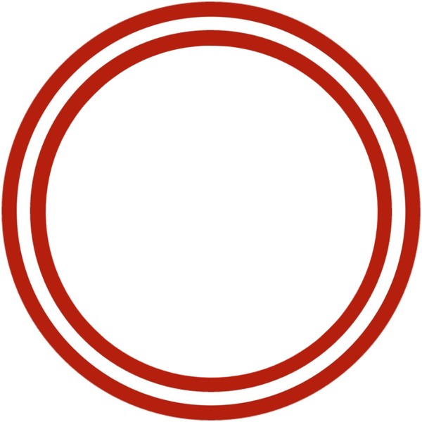 circulo bicolor, rojo y blanco. Fotomontage