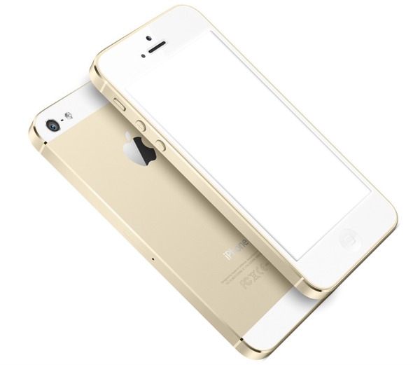 iPhone 5s Gold (Dorado) Photo frame effect