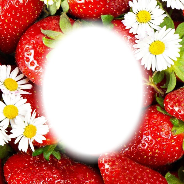 strawberry frame Montaje fotografico