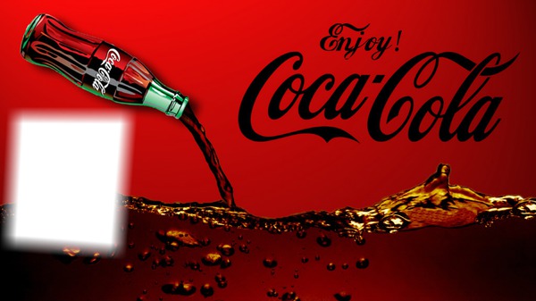 COCACOLA FOND Photo frame effect