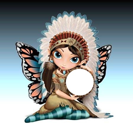 lil angel indian Photo frame effect