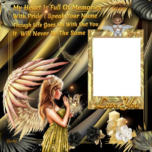 MY HEART IS FULL OF MEMORIES Photo frame effect