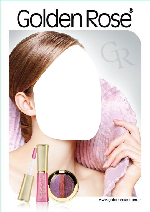 Golden Rose Makeup Advertising Photomontage