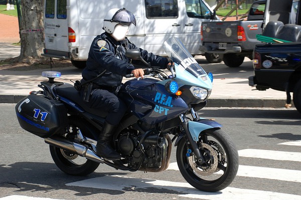 policia moto Photo frame effect